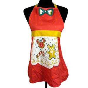 Disney Minnie Gingerbread Cookie Christmas Holiday Apron
